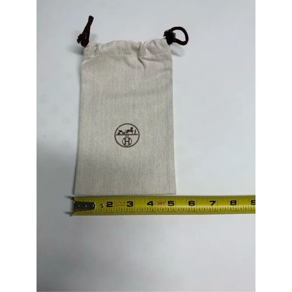 Authetic Hermes Drawstring Dust Bag Size 5 X 8 Inches